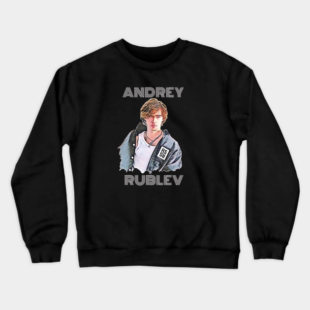 Andrey Rublev Crewneck Sweatshirt by BorodinaAlen